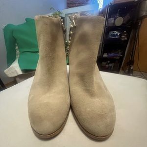 Zara tan suede studded booties